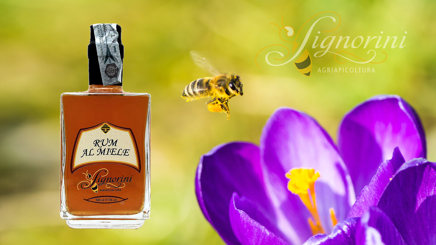 Liquore Rum al Miele - bottiglia 500ml e 200ml - Liquore al Miele by AgriApicoltura Signorini;